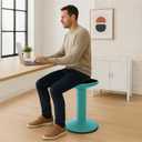 Storex Wiggle Stool Active Flexible Seating for Classroom and Home Study, Adjustable 12-18 Inch Height, Teal (00306U01C)