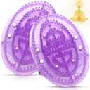 2 Pcs Meridian Massage Brush Magnetic Full Body Meridian Brush Beauty Salon Massage Tools for Full Body SPA Massager Relaxation (Purple)