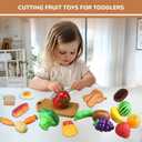 Sorting Toys for Toddlers,3 in 1 Learning Education Sorting Games Cutting Fruit Toys Toddler Coloring,Fine Motor Montessori Preschool Classroom Sensory for 2+ Year Old.