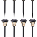 MAGGIFT 8 Pack Outdoor Solar Lights - Waterproof, Solar Pathway & Garden Lights for Yard & Patio, Solar Powered for Driveway