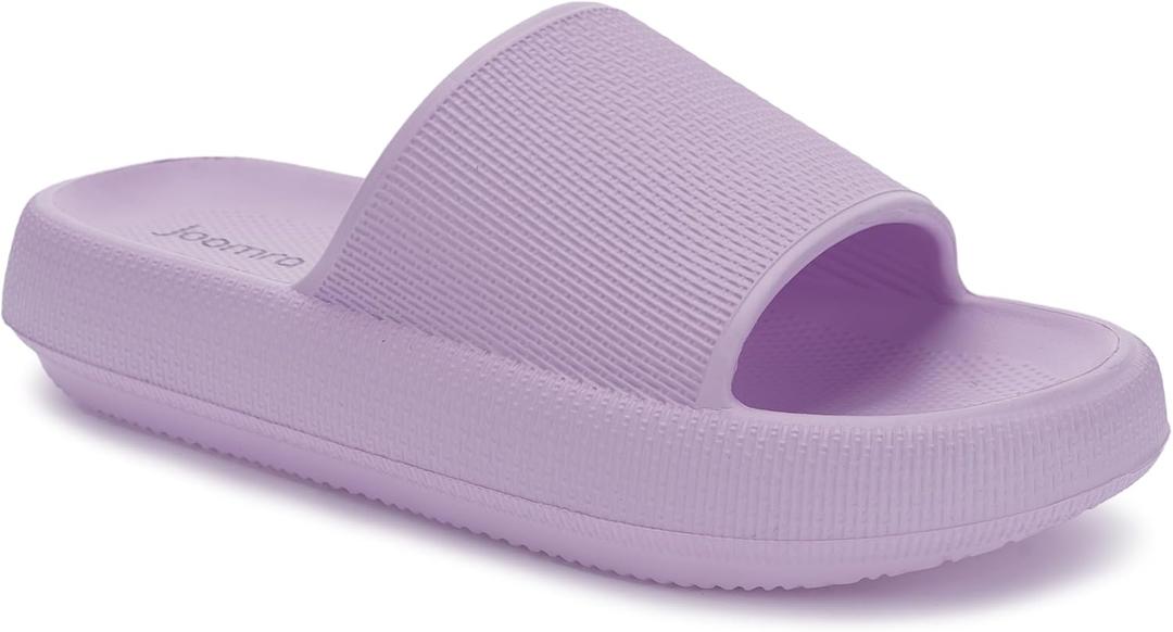 Joomra Women's Slides Cushioned Quick Drying Foam Female Pillow Shower Slippers House Shoes Indoor Pool Beach Spa Garden Sandals for Ladies Sandles Purple, 40-41