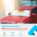 Car Windshield Sun Shade Compatible with Toyota Tacoma 2006-2026 Auto Windshield Sunshades Foldable Blocks UV Rays Sun Visor to Keep Your Vehicle Cool and Damage Free (Style C)