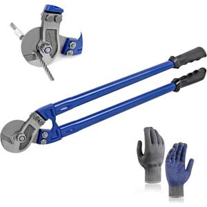 24 Heavy Duty Wire Rope Cutter,Steel Wire Cutters w/Ergonomic Handle Design, Hardened Cable Cutter Cuts Up to 13/32" for Wire rope, Stainless Steel Wire, Copper and Aluminium Cables