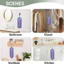 Purple Mermaid Scales Plastic Bag Holder 2 Pcs Grocery Bag Organizer Reusable Trash Bags Organizer Wall Mount Washable Kitchen Dispenser Holders with Drawstring Closure