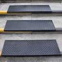 Spurtar Rubber Stair Treads, 29.69" x 9.85" 3PCS Outdoor Rubber Stair Treads Non-Slip for Wooden with Nosing Concrete Marble Tile Metal Steps, Black