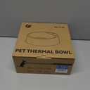 Heated Dog Bowl, Heated Water Bowl for Outdoor Cats, Winter Dog Water Dish with AntiBite Wire Heating Chicken Waterer Smart Thermal Bowl for Rabbits Birds Feral Animals, 35W 2.2L