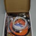 FANOVO Heat Tape for Water Pipes, 6ft Pipe Heat Tape with Thermostat, Self Regulating Heat Tape Cable, Freeze Protection Heating Cable Wrap for Water Pipes, Used for Metal Plastic Pipes and Roof RV