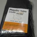 Black Plastic Table Cloth - 16 Pack 84" Round Disposable Tablecloths for Round Tables, Waterproof Table Cover for Holiday Parties & Gatherings