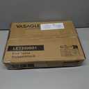 VASAGLE C-Shaped End Table, Small Side Table for Couch, Sofa Table with Metal Frame for Living Room, Bedroom, Bedside, Rustic Brown and Black