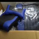 Massage Gaming Chair with Retractable Footrest, 360 Swivel, Adjustable Armrests, High-Back Ergonomic PC Desk Chair, PU Leather - Black(White)