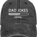 Dad Jokes Hat for Dad Papa Fathers Day Birthday Gifts for Men Dad from Daughter Son - Funny Black Dad Baseball Cap (One Size)