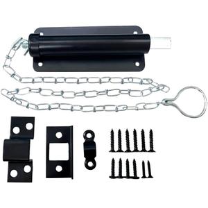 QCAA Chain Bolt, 6", Matte Black, 1 Pack, Made in Taiwan