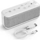 Raynic White Noise Machine, 42 Soothing Sounds Noise Machine, Rechargeable Battery Sound Machine with 8 Volumes, 5 Timers, Type-C Port, Headphone Jack for Baby, Adult, Home, Travel, Office