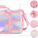 mibasies Dance Bag for Girls Duffle Bag Kids Overnight Travel Sleepover Bags with Shoes Compartment Large