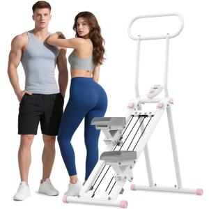 HXD-ERGO Stair Stepper for Home, New Version 6 Adjustable Resistance Vertical Climber Cardio Exercise Machine, Folding Stair Climber for Full Body Workout with Adjustable Handlebar