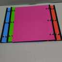 INFUN Telescoping 3 Ring Binder - 4PCS, Portable Plastic 3 Ring Binder with Telescoping Spine, Binders with Foldable Front Cover Holds 8.5"x11" Paper for School, Office, Homes (0.75 Inch, Red+pink+ Blue+green)