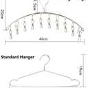 4 Pack Stainless Steel Laundry Drying Rack Clothes Hanger with 10 Clips