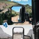 JOYTUTUS Mirrors Doors Off for 1997-2018 Wrangler TJ JK JK Unlimited, 9" Oversized Anti-Vibration Side Mirrors with Auto-Fold Breakaway Design, Quick Release Base for Off-Road Mirrors