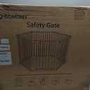 COMOMY 150" Extra Wide Baby Gate with Door, Dog Gates for The House Doorways Fireplace, Auto Close Baby Fence Play Area, Walk Through Pet Gate, Hardware Mounted, 6-Panels (30" Tall, White)