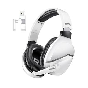 Wireless Gaming Headset with Noise Canceling Microphone for PS5, PC, PS4, 2.4G/Bluetooth Gaming Headphones with USB and Type-c Connector, Wired Mode for Controller Gamecube