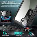 SPIDERCASE Designed for Samsung Galaxy S23 Plus Case Waterproof,Built-in Screen & Camera Lens Protector[IP68 Underwater][Military Grade Shockproof] Full Body Protection Phone Case, Black/Clear