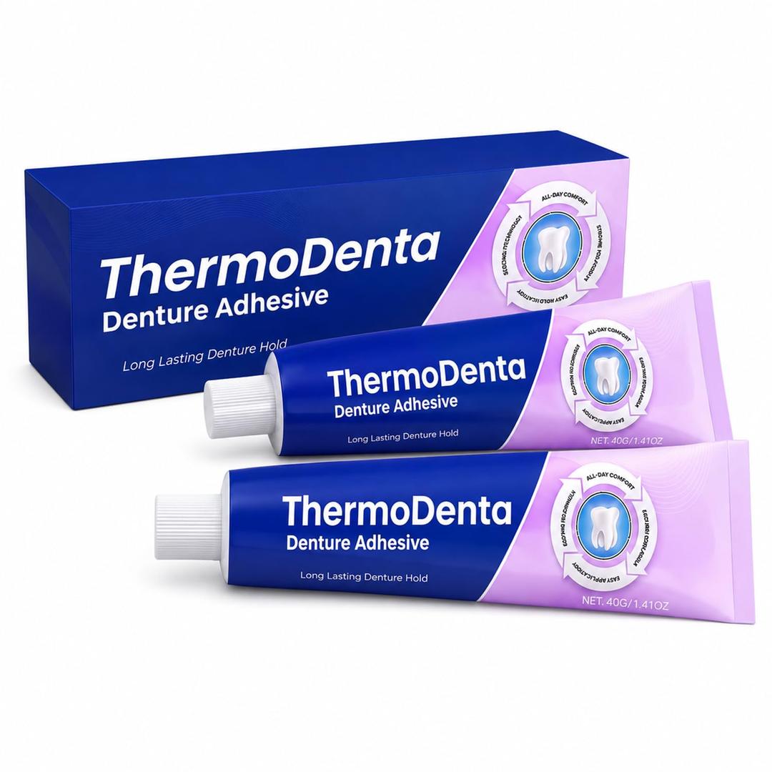2Pcs Glow Denture Adhesive,Thermo Dental Denture Adhesive,Thermoplastic Denture Adhesive,Extra Strong and Durable Denture-Adhesives,Secure Hold for Loose False Teeth,Long Lasting Effect