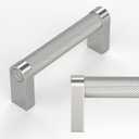 Amerdeco 10 Pack Brushed Satin Nickel knurled Cabinet Pulls 3 Inch Hole Centers Kitchen Cabinet Handles Hardware Kitchen Handles for Cabinets Handles ZH0064