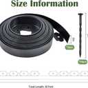 Garden Edging 60ft x 2 Inch Black Landscape Edging, 54 Spikes for Lawn 2 Inch Tall