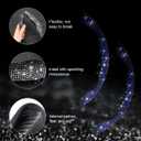 Yourkar 2 PCS Steering Wheel Cover, 15 Inches Crystal Diamond Bling Cover for Auto Steering Wheels, Safety Non-Slip Universal Fit Sparkly Steering Wheel Cover, Car Accessories (Blue)