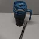 ALOUFEA 20 oz Insulated Coffee Mug Tumbler with Handle, Stainless Steel Travel Mug Tumbler with Lid and Straw,Double Wall Vacuum Leak Proof Ice Coffee Thermal Cup, Indigo Black