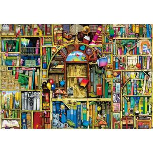 MISITU Jigsaw Puzzles 1000 Pieces for Adults Mini Puzzles Micro Pieces Challenging Difficult Puzzles Christmas Birthday Gift Game Toys Old Bookshelf 10.24 x 14.96 Inches