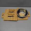 Elevated Dog Bowls, Adjustable Raised Tilted French Bulldog Food Water Bowl, Slanted Bamboo Pet Feeding Station with Stainless Steel Bowl for Small & Medium Dogs, Cat Kitten Flat Faced Puppy Feeder