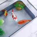 Gatuida 2Pcs Ceramic Floating Fish Ornaments for Garden Pond Bathtub Aquarium D Cor Koi Fish Figurines 3.93 Inch