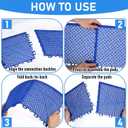 20Pcs Pool Drainage Mat,10.3" x 10.3"Above Ground Walkways, Pool Mat with Multiple Splicing Methods to Prevent Dirt from Entering The Pool,Interlocking Plastic Floor for Pools, Spas, Passways