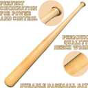 KOTIONOK Genuine Solid Beech Wood Baseball Bat - 27" 29" 31" Youth Baseball Bats, Tball Bat, Weight Training, Pickup Games for Adult - Classic and Timeless Design