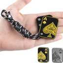 ITOKEY Fidget Toys - Adults Metal Slider, Poker Magnet Fidgets with Paracord Rope, Discreet Desk Toys for Anxiety and Stress, ADHD Men Women