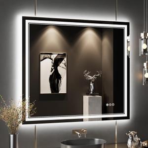 40x36 Inch LED Bathroom Mirror with Lights,Backlit and Front Lighted Bathroom Vanity Mirrors for Wall,Anti-Fog Dimmable Memory Shatterproof LED Vantiy Mirror