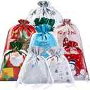 38PCS Christmas Gift Bags, Assorted Sizes Bulk S/M/L, Waterproof Holiday Gift Wrap with Drawstring,Gift Sacks,Gift Wrap Bags,Gift Bags For Presentsgift (38)