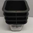 Simplify 6 Inch Bed Riser | Pack of 4 | Bed & Furniture Lifter Wheel Grooves | Under-Bed Storage | Bedroom & Dorm | Black