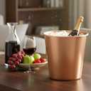 Layhit 24 Pcs Plastic Ice Buckets for Parties 3 Liters Wine Bucket Portable Ice Holder Disposable Wine Cooler for Party Wedding Party Beverages Champagne Soda and Beer (Rose Gold)