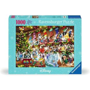 Ravensburger - Disney Christmas - 1000 Piece Jigsaw Puzzle - Dazzling Snow Globes with Cinderella, Snow White, Mickey Mouse, and More - Premium Quality - Ages 12+