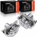 A-Premium Disc Brake Caliper Assembly with Bracket Compatible with Select Hyundai and Kia Models - Santa Fe 2010-2016, Santa Fe Sport, Santa Fe XL, Sorento - Rear Driver and Passenger Side, 2-PC Set