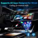Wireless CarPlay Adapter for iPhone, 2-in-1 Wireless Car Play & Android Auto Adapter, 3X Fast Stable Connection-No Latency from iOS 10+, Wide Compatibility, Plug & Play for 2015+ Cars with USB/Type C