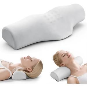 Cervical Neck Pillows,Orthopedic Roll Pillow for Neck Pain Relief,Sleeping Decompression Devices Support and Shoulder Relaxer,High-Density Memory Foam,Neck Bolster Butterfly(Adult Size)