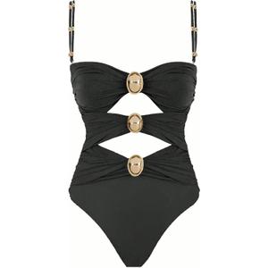 Narecte Modest One Piece Swimsuit Women 2025 Womens Swimsuits Bathing Suit for Women Womens Bathing Suits Tummy Control (8-10, Black), L