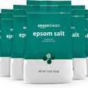 Amazon Basics Epsom Salt Soaking Aid, Eucalyptus Scented, 3 Pound (Pack of 6) (Previously Solimo)