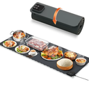 Warming Mat for Food, (XXXL 47"x15") Electric Food Warming Mat Tray, 450W Rapid Full Heating in 8s, 7 Adjustable Temp Settings & 1-8H Timer, Food Warmer Mat for Home, Buffets, Parties, Black