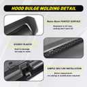 Hood Bulge Molding Grille Trim Compatible with 14-21 Toyota Tundra