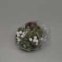 Wettarn Christmas Mistletoe Decor Artificial Kissing Ball Ornament with Bow Berries Hanging Mistletoe Decoration Natural Pine Cone Decor for Doorway Home Christmas Tree(Red,1 Pcs)