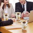 SIUQ Coffee Cups 12 oz 240 Pack, Leak-Proof Disposable Paper Cups with Retro Design, for Hot/Cold Beverages, Ideal for Party, Business, Travel, Picnic, Offices and Cafes